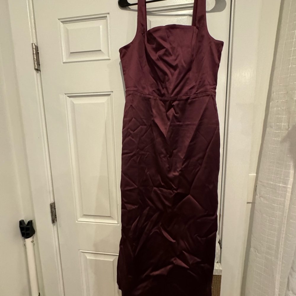 Abercrombie & Fitch Purple Midi Sheath Dress with Square Neck for Cocktail